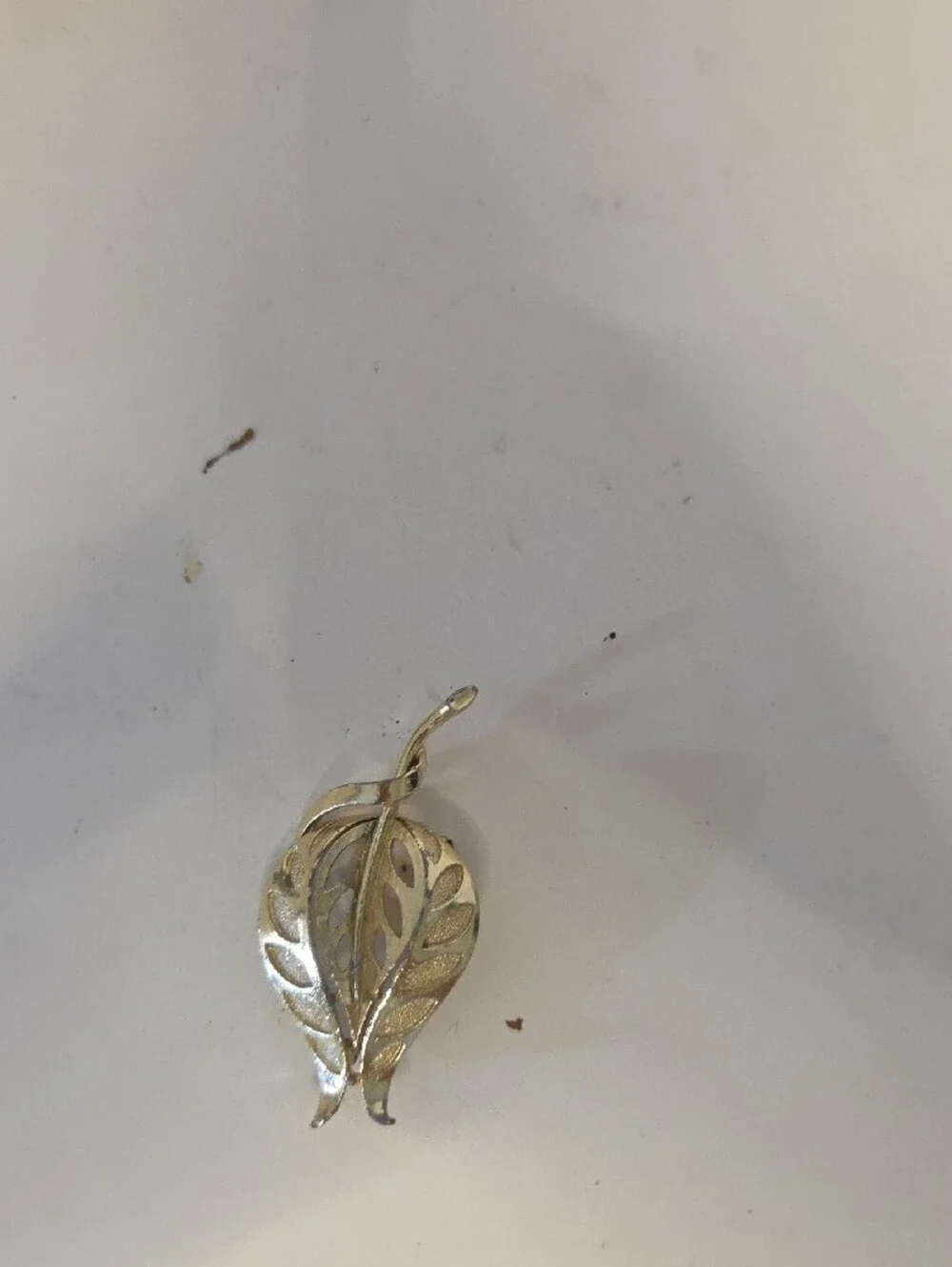 Gold Leaf-Style Women's Brooch - Gold Tone 2.5 In.